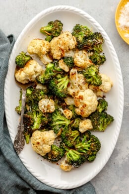 sheet pan roasted broccoli and cauliflower
